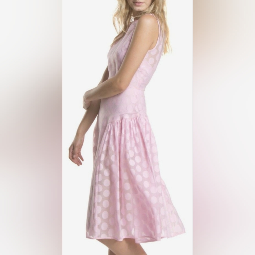 NWOT Line & Dot Pink Soleil Dot Dress M Barbie